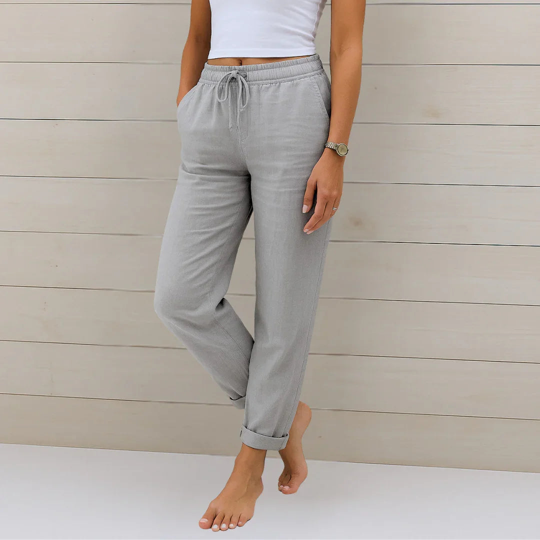 ELORA | PANTALONES DE LINO TRANSPIRABLE DE PRIMERA CALIDAD - ZYRO