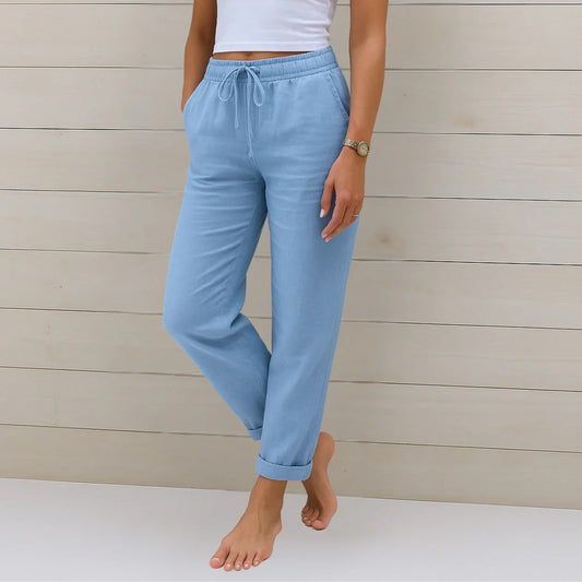 ELORA | PANTALONES DE LINO TRANSPIRABLE DE PRIMERA CALIDAD - ZYRO