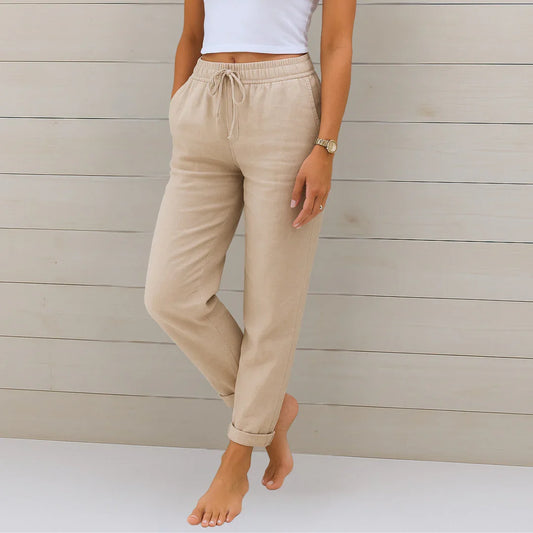 ELORA | PANTALONES DE LINO TRANSPIRABLE DE PRIMERA CALIDAD - ZYRO
