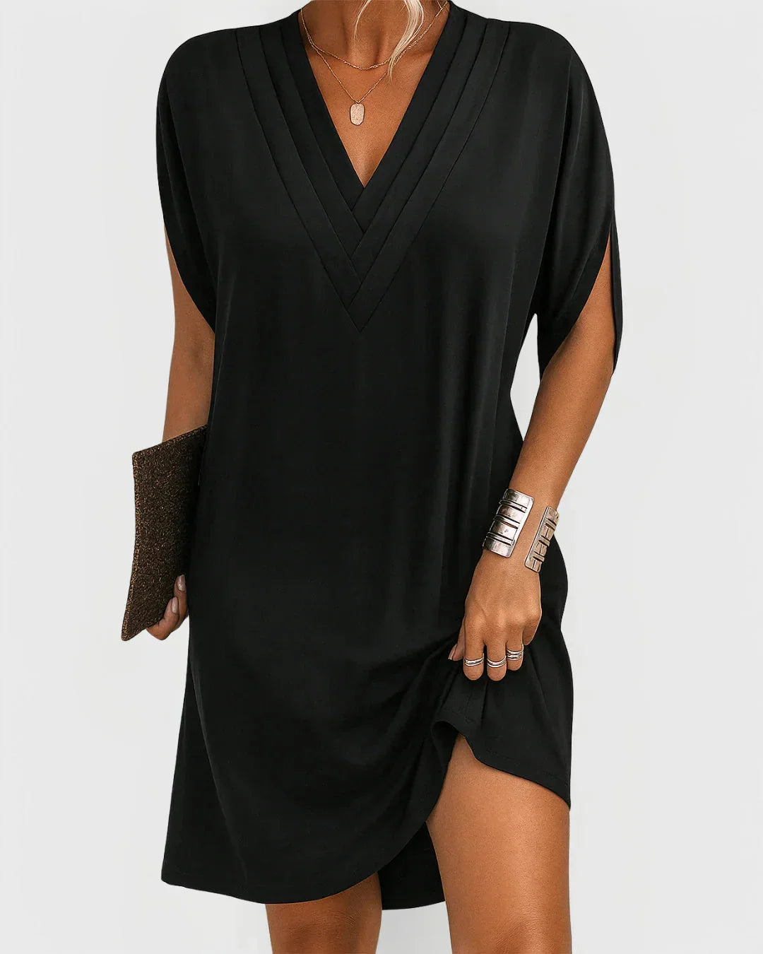 AFRODITA | VESTIDO ELEGANTE CON CORTE FAVORECEDOR Y ESCOTE EN V - ZYRO