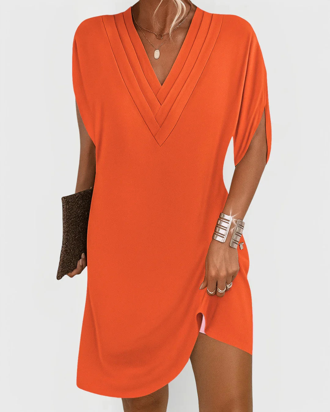 AFRODITA | VESTIDO ELEGANTE CON CORTE FAVORECEDOR Y ESCOTE EN V - ZYRO