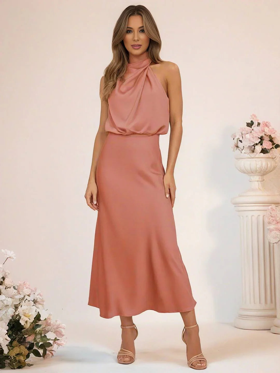 KANGANA | MAXI VESTIDO CUELLO HALTER - ZYRO