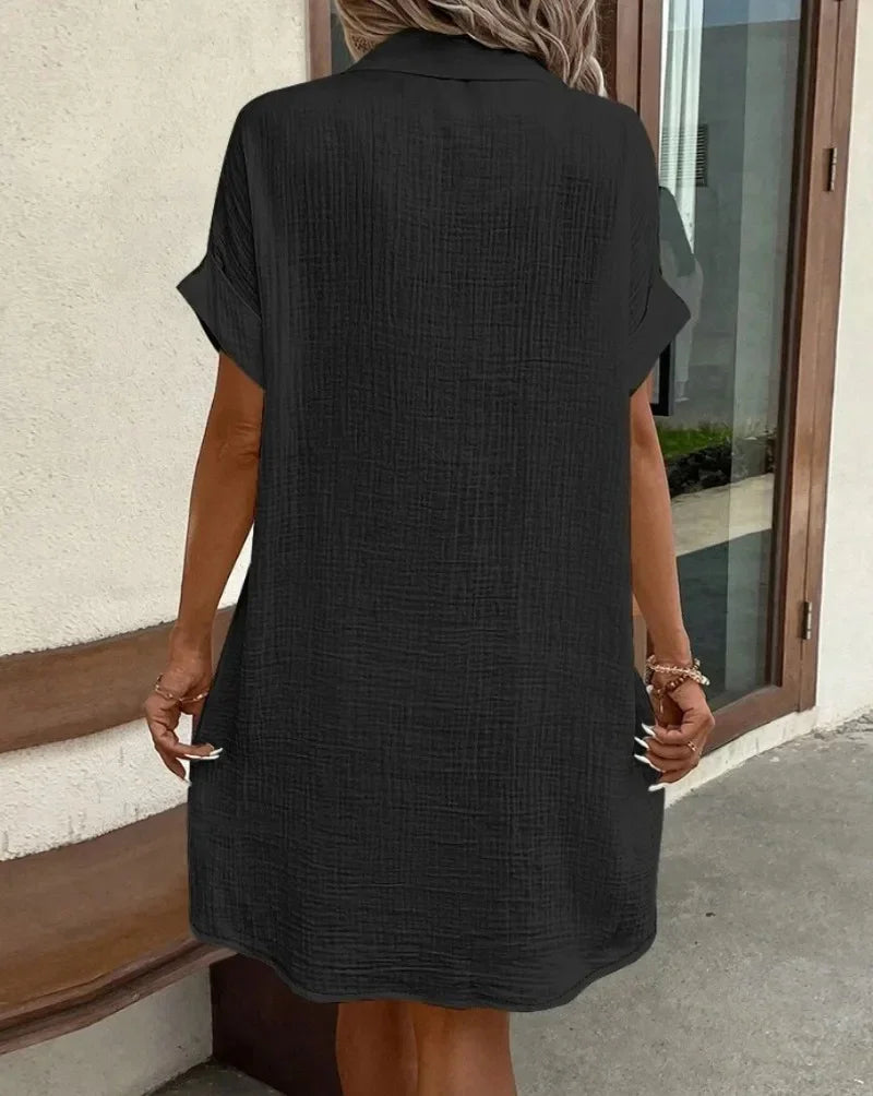ELIRA | VESTIDO CAMISERO LIGERO Y NATURAL - ZYRO