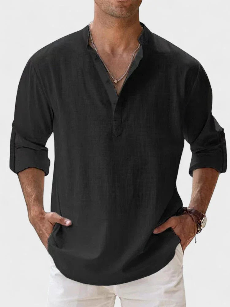 NERO | CAMISA DE LINO TRANSPIRABLE DE ALTA CALIDAD - ZYRO