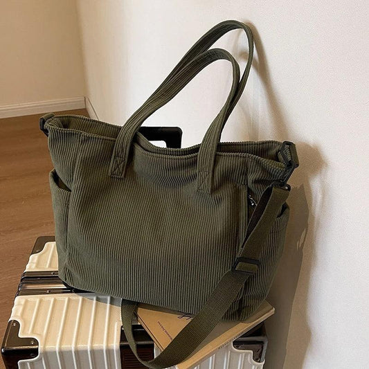 BOLSO TOTE ACANALADO ALMA CON DETALLE DE CUERDA - ZYRO