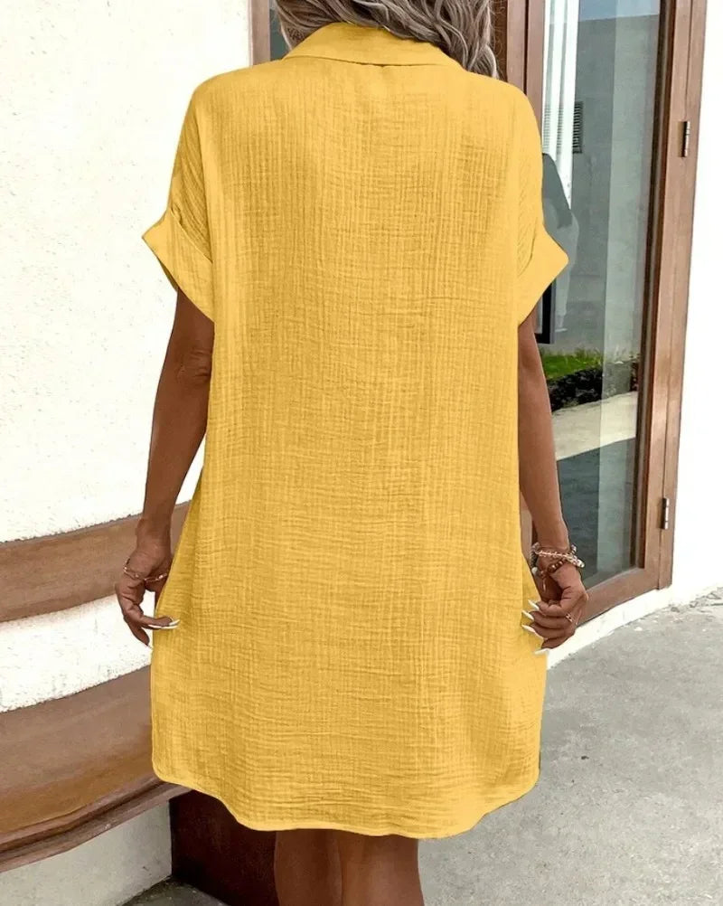 ELIRA | VESTIDO CAMISERO LIGERO Y NATURAL - ZYRO