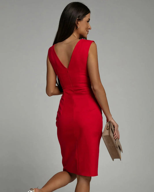 GUDRUN | MINI VESTIDO ELEGANTE CUELLO EN V - ZYRO