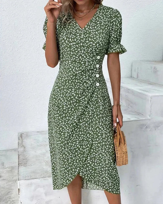 TINE | VESTIDO DE MANGA CORTA FLORAL - ZYRO