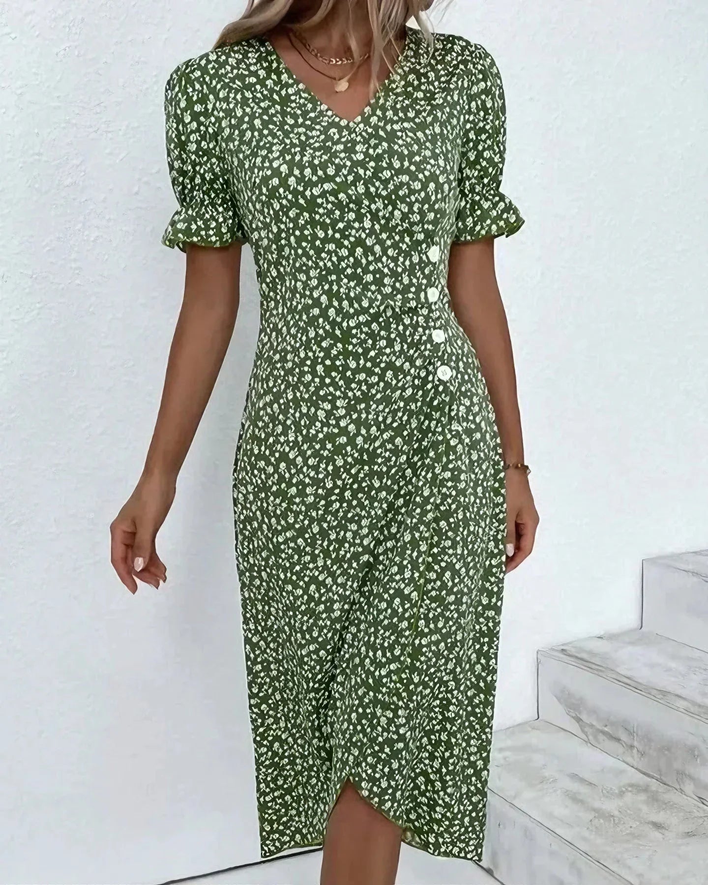 TINE | VESTIDO DE MANGA CORTA FLORAL - ZYRO