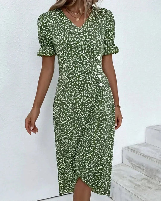 TINE | VESTIDO DE MANGA CORTA FLORAL - ZYRO