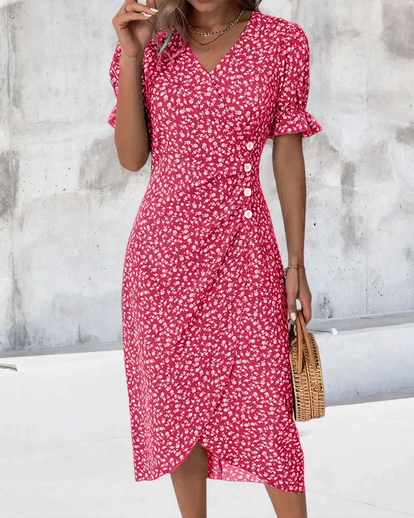 TINE | VESTIDO DE MANGA CORTA FLORAL - ZYRO