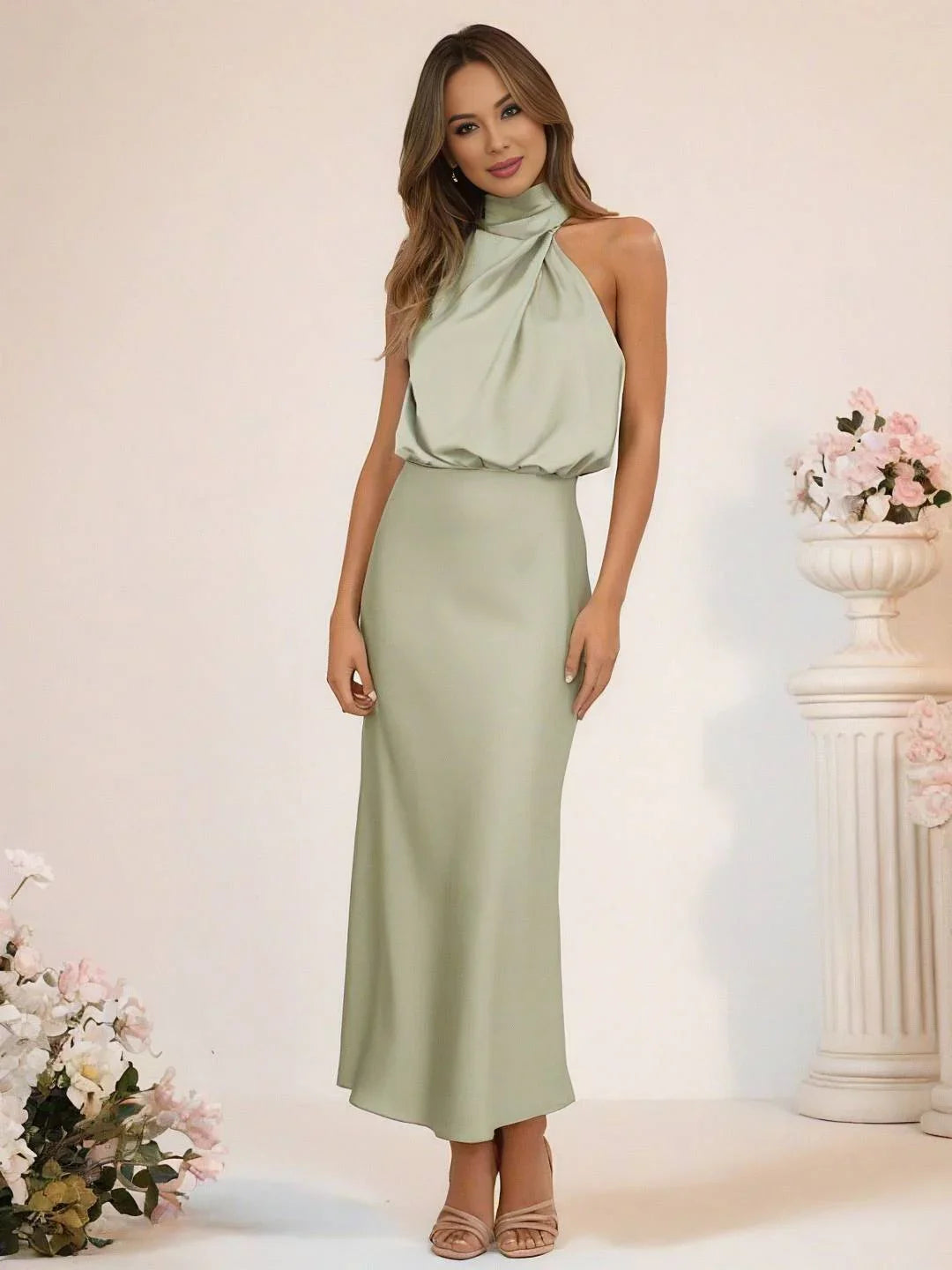 KANGANA | MAXI VESTIDO CUELLO HALTER - ZYRO
