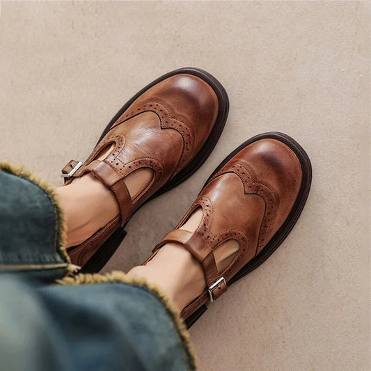 VELDA | ELEGANTES MARY JANES DE CUERO - ZYRO