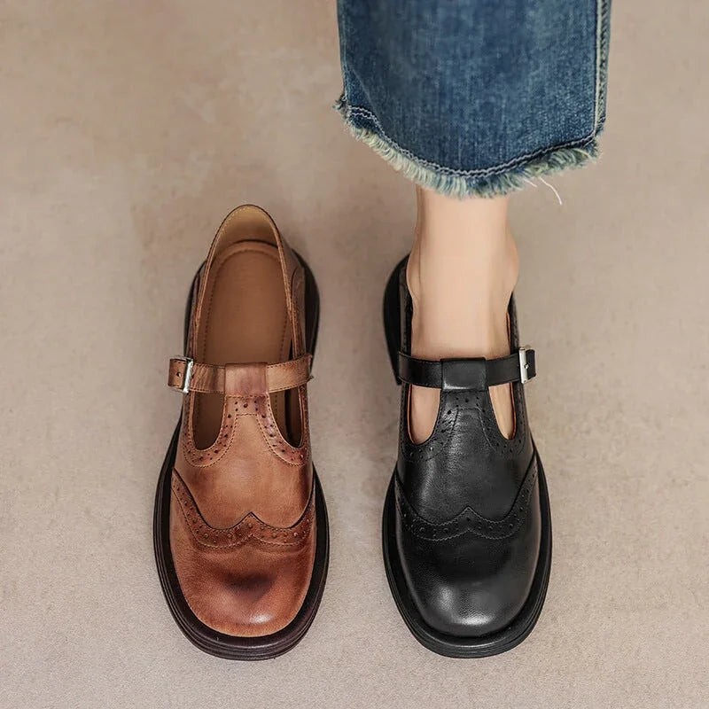 VELDA | ELEGANTES MARY JANES DE CUERO - ZYRO